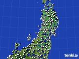 2019年03月27日の東北地方のアメダス(風向・風速)