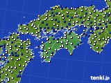 四国地方のアメダス実況(風向・風速)(2019年03月27日)