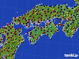 四国地方のアメダス実況(日照時間)(2019年03月28日)
