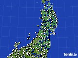 2019年03月28日の東北地方のアメダス(風向・風速)