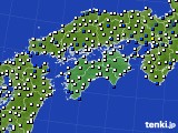 四国地方のアメダス実況(風向・風速)(2019年03月28日)