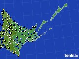 2019年03月29日の道東のアメダス(風向・風速)