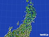 東北地方のアメダス実況(気温)(2019年03月31日)