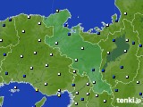 京都府のアメダス実況(風向・風速)(2019年03月31日)