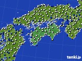 四国地方のアメダス実況(風向・風速)(2019年04月02日)