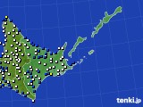 2019年04月06日の道東のアメダス(風向・風速)