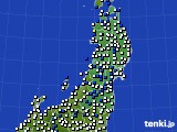 東北地方のアメダス実況(風向・風速)(2019年04月07日)