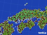 中国地方のアメダス実況(日照時間)(2019年04月08日)