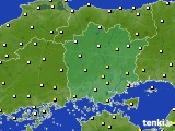 岡山県のアメダス実況(気温)(2019年04月08日)