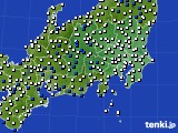 関東・甲信地方のアメダス実況(風向・風速)(2019年04月08日)