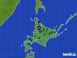 北海道地方のアメダス実況(積雪深)(2019年04月09日)