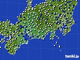 東海地方のアメダス実況(風向・風速)(2019年04月09日)