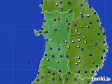 秋田県のアメダス実況(日照時間)(2019年04月10日)