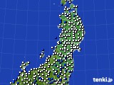 東北地方のアメダス実況(風向・風速)(2019年04月11日)