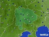 山梨県のアメダス実況(風向・風速)(2019年04月11日)