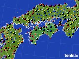 四国地方のアメダス実況(日照時間)(2019年04月12日)