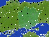 岡山県のアメダス実況(風向・風速)(2019年04月12日)