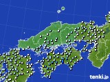 中国地方のアメダス実況(降水量)(2019年04月14日)