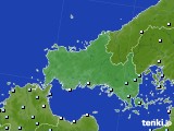 山口県のアメダス実況(降水量)(2019年04月14日)