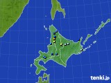 北海道地方のアメダス実況(積雪深)(2019年04月15日)