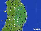 岩手県のアメダス実況(風向・風速)(2019年04月15日)
