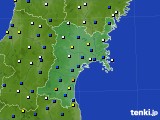 宮城県のアメダス実況(風向・風速)(2019年04月15日)