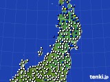 東北地方のアメダス実況(風向・風速)(2019年04月16日)