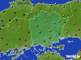 岡山県のアメダス実況(日照時間)(2019年04月17日)