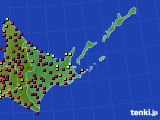 道東のアメダス実況(日照時間)(2019年04月18日)