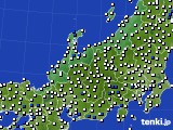 北陸地方のアメダス実況(風向・風速)(2019年04月18日)