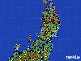東北地方のアメダス実況(日照時間)(2019年04月19日)