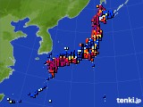 アメダス実況(日照時間)(2019年04月19日)
