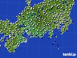 東海地方のアメダス実況(風向・風速)(2019年04月19日)
