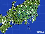 関東・甲信地方のアメダス実況(風向・風速)(2019年04月20日)