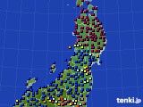東北地方のアメダス実況(日照時間)(2019年04月21日)