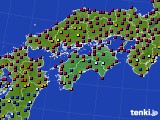 四国地方のアメダス実況(日照時間)(2019年04月22日)
