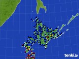 北海道地方のアメダス実況(日照時間)(2019年04月23日)