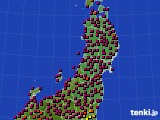 東北地方のアメダス実況(日照時間)(2019年04月23日)
