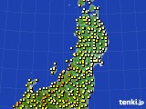 2019年04月23日の東北地方のアメダス(気温)