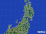 東北地方のアメダス実況(風向・風速)(2019年04月23日)