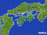 四国地方のアメダス実況(降水量)(2019年04月24日)