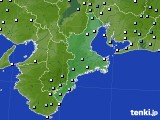 三重県のアメダス実況(降水量)(2019年04月24日)