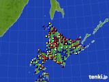 北海道地方のアメダス実況(日照時間)(2019年04月24日)