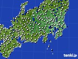 関東・甲信地方のアメダス実況(風向・風速)(2019年04月24日)