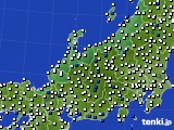 北陸地方のアメダス実況(風向・風速)(2019年04月25日)