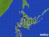 北海道地方のアメダス実況(風向・風速)(2019年04月27日)