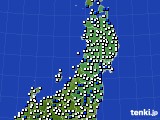 東北地方のアメダス実況(風向・風速)(2019年04月30日)