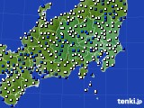 関東・甲信地方のアメダス実況(風向・風速)(2019年05月07日)