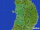 秋田県のアメダス実況(日照時間)(2019年05月09日)