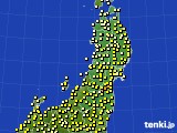 東北地方のアメダス実況(気温)(2019年05月09日)